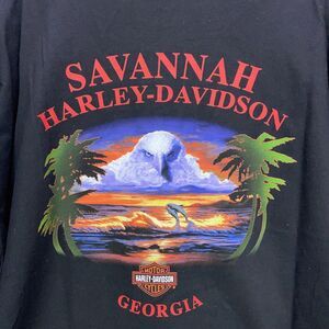 Vintage 2003 Men's 3XL Harley Davidson Savannah Georgia GA Motorcycle T-Shirt